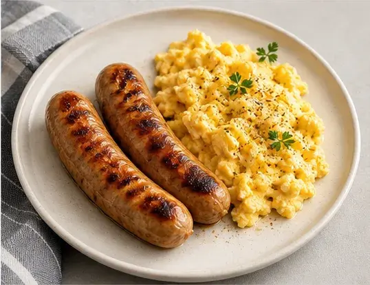 Chicken Sausage with Eggs