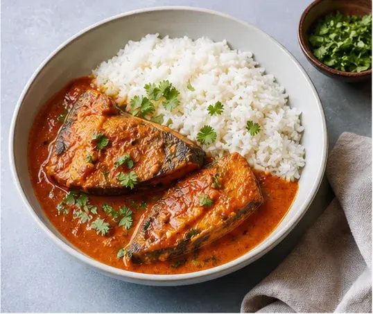 Fish Curry with Rice